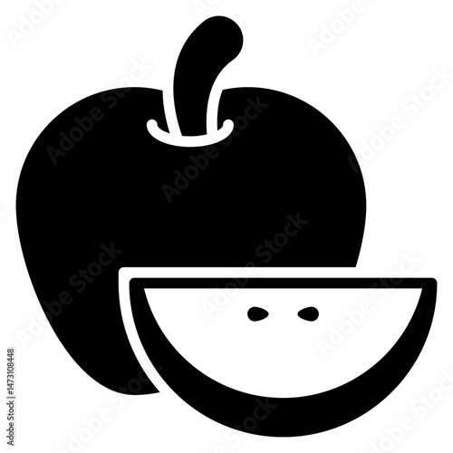 Apple Fruit Solid Icon