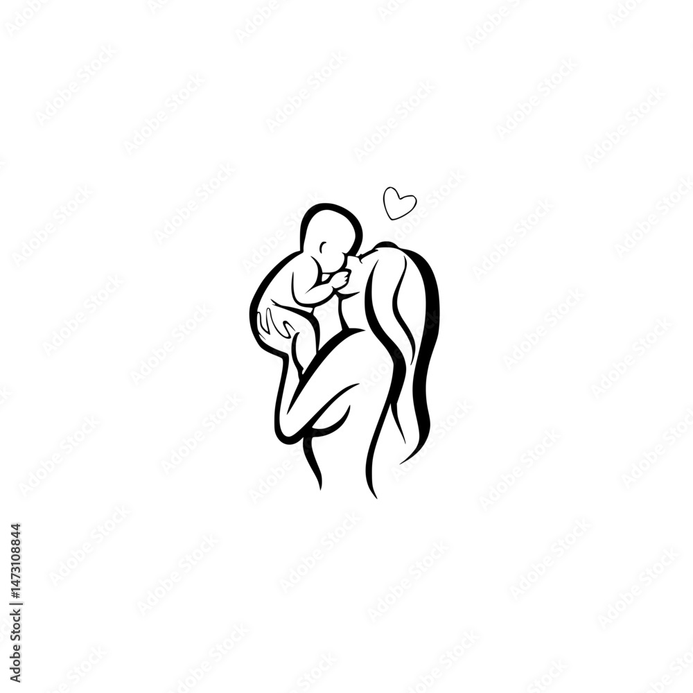 Obraz premium vector illustration of a family