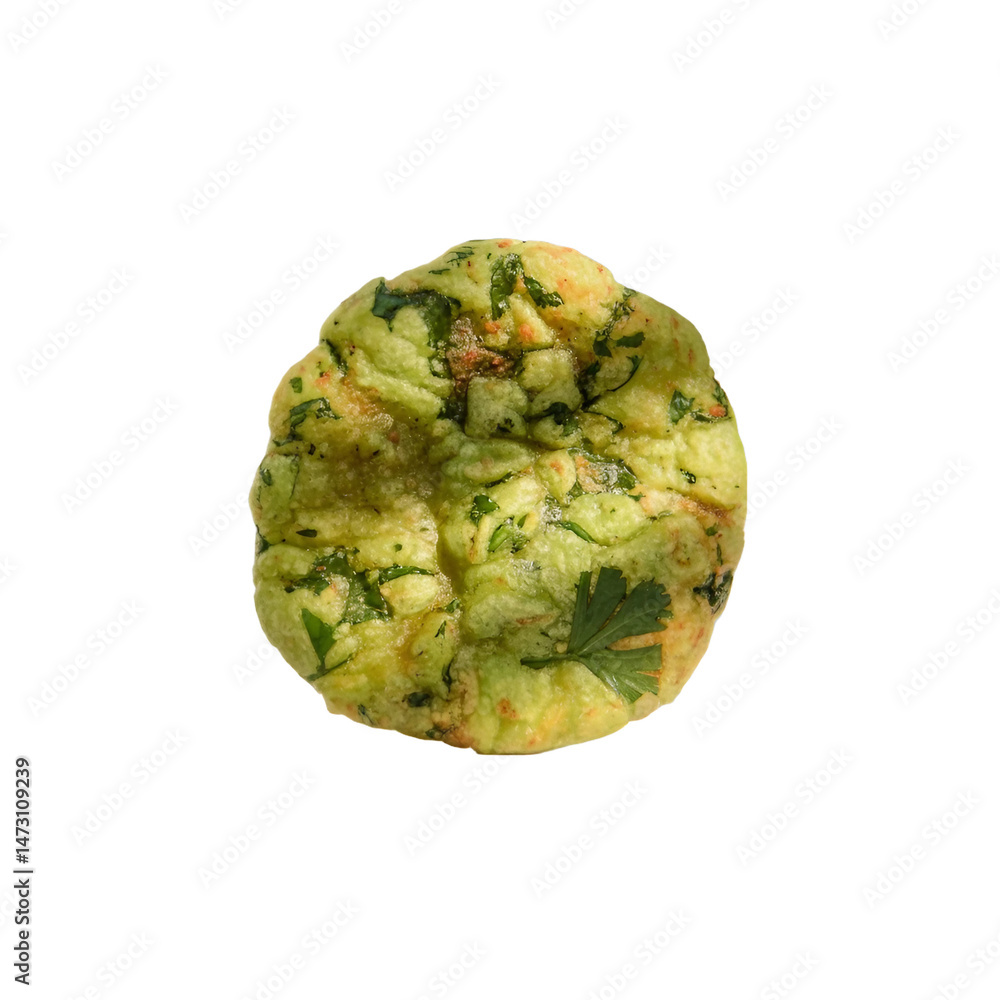 Obraz premium kothimbir Vadi isolated image on white Background