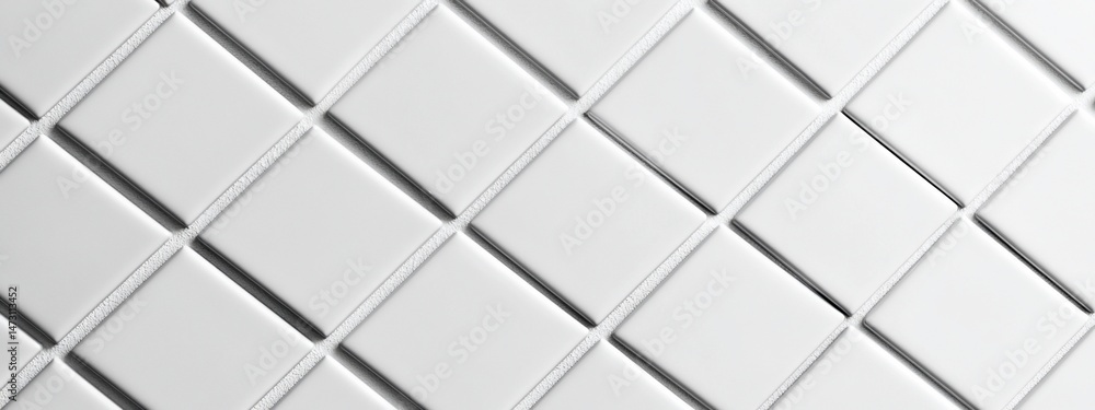 Fototapeta premium Abstract white diamond pattern texture background.