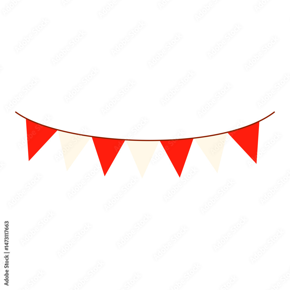 Obraz premium Indonesian Independence Day Event and Celebration, Vector Elements of Flags, Traditional Games, people iillustration, and Decorations