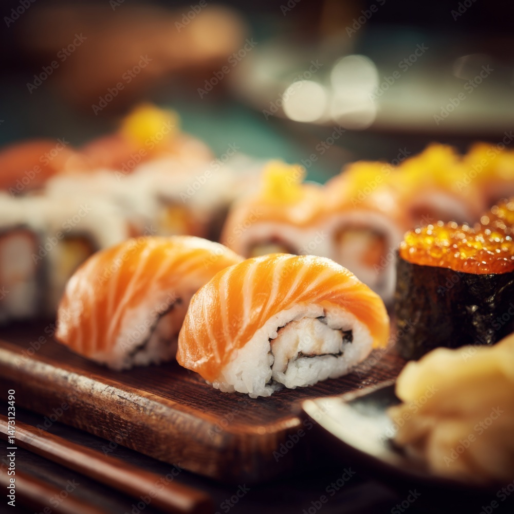 sushi on a plate sushi on a plate