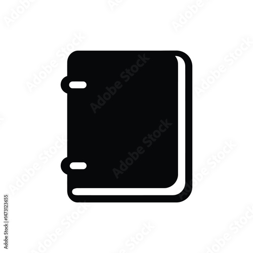 Black book icon style and educational knowledge white background