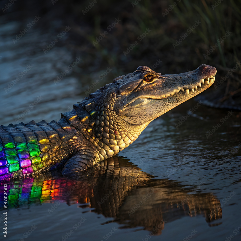 Fototapeta premium alligator in the everglades