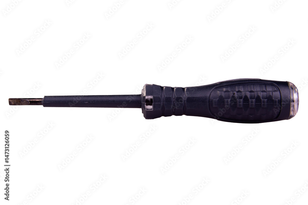 Electrical tester screwdrivers on white background Electrical tester screwdrivers on white background