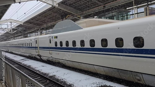 Bullet train moving in japan.