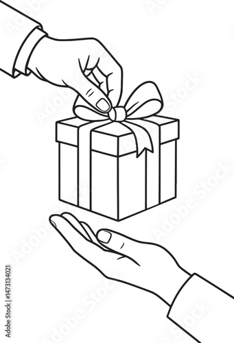 The boss gives gifts to his employees