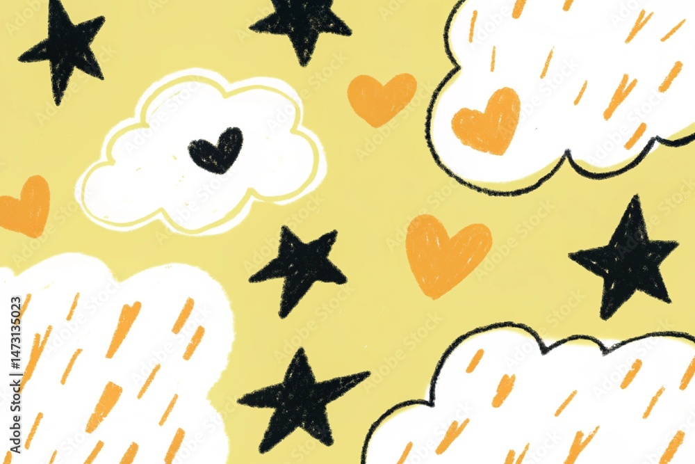 Naklejka premium doodles motive background