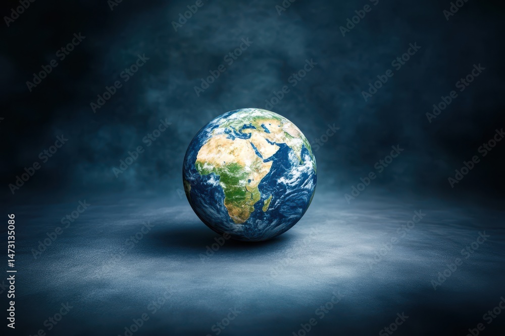 A realistic Earth globe with the African continent prominently displayed. A realistic Earth globe with the African continent prominently displayed.