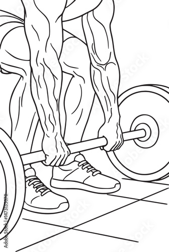 a man doing a deadlift