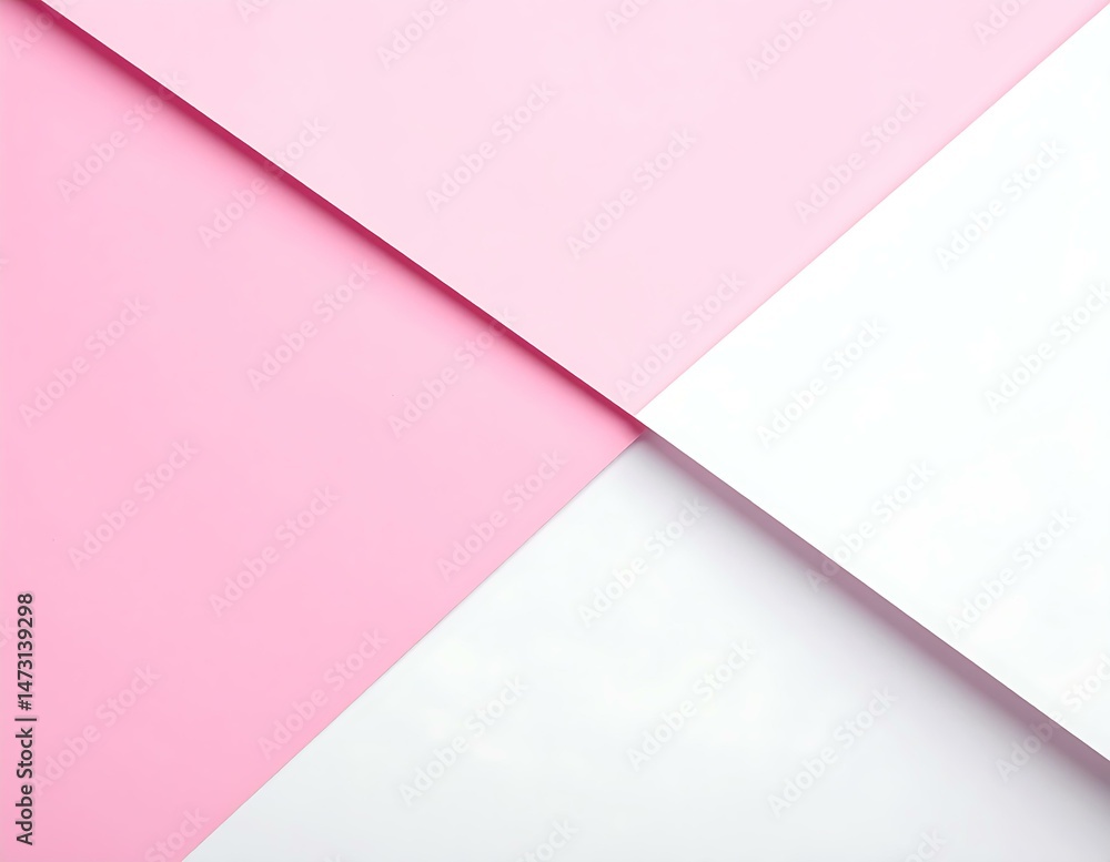 Fototapeta premium Abstract Pink and White Geometric Paper Background Design