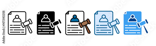 Consumer Lawsuit Icon Set Multiple Style Collection