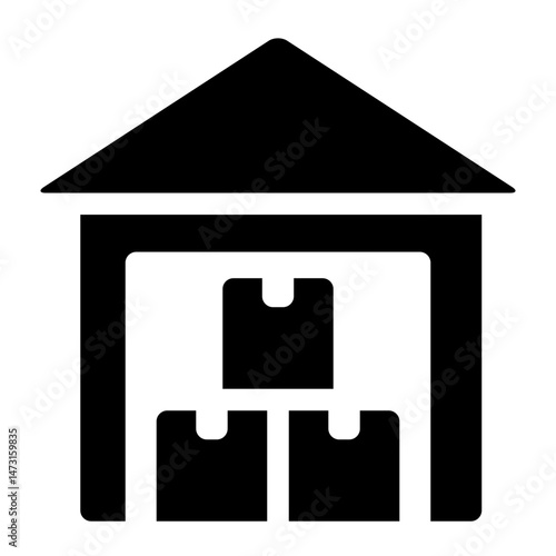 logistic warehouse icon