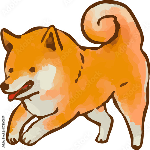はしゃぐしば犬