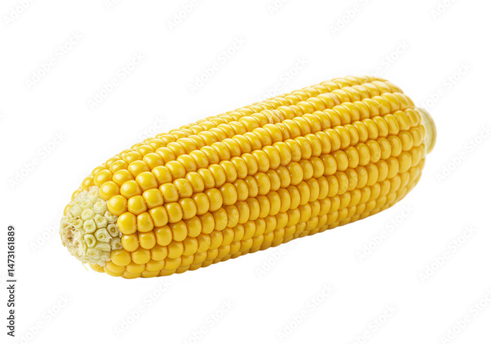 Fresh yellow corn cob isolated on transparent background Fresh yellow corn cob isolated on transparent background