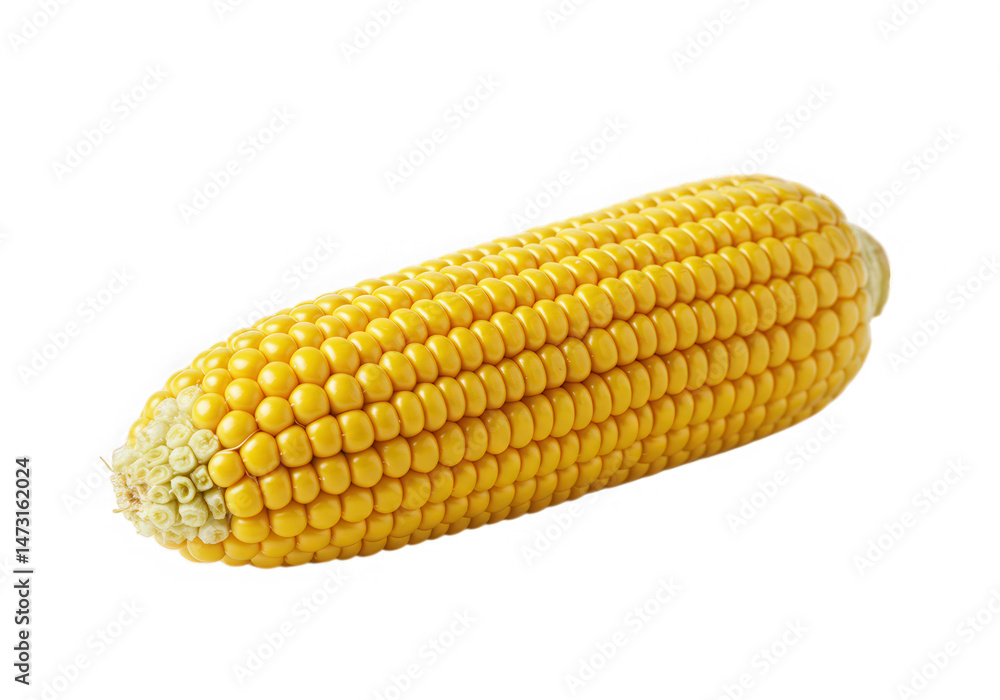 Fresh yellow corn cob isolated on transparent background Fresh yellow corn cob isolated on transparent background