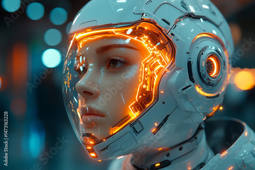 Wallpaper Mural Robotic background technology concept Torontodigital.ca