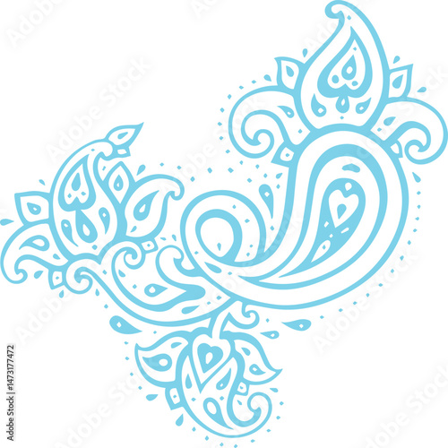 Beautiful flower art and mandala vector design