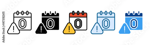 Zero Day Exploit Icon Set Multiple Style Collection