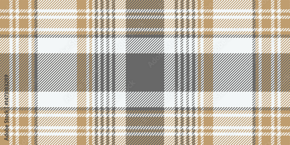 Gold platinum checkered plaid seamless pattern. Vector illustration.
