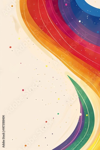 People with rainbow background flag celebrate Pride Month Day