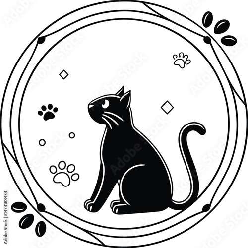 Black Cat Charm Logo - Celebrate The Mystery Beauty Of Every Cat