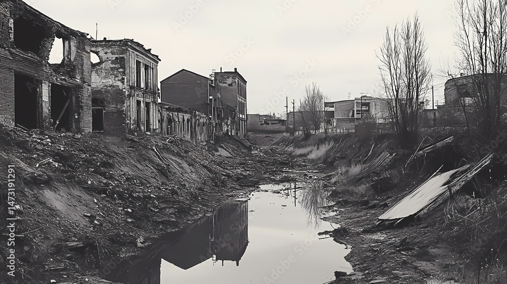Obraz premium desolate coal mine