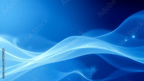 <Blue Fluid Waves Abstract Background: Futuristic, Vibrant & Smooth Design>