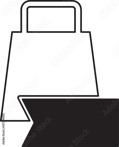 shopping bag with price tag icon