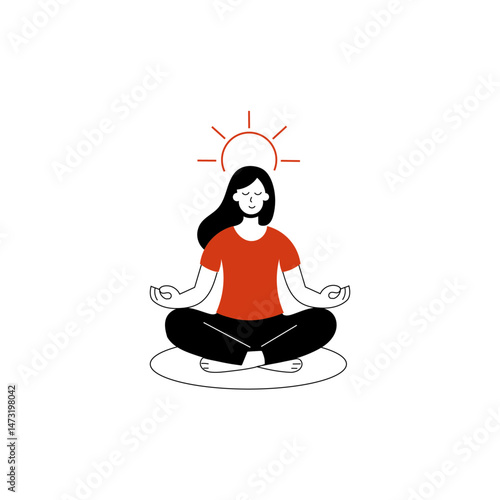 Meditating, Woman