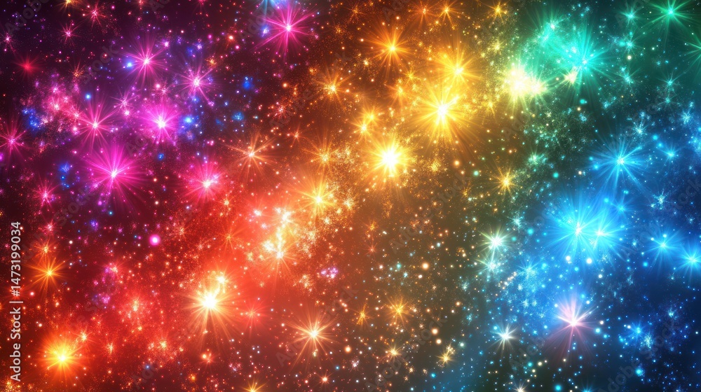 Rainbow Starry Night: A Celestial Tapestry of Vivid Colors Rainbow Starry Night: A Celestial Tapestry of Vivid Colors