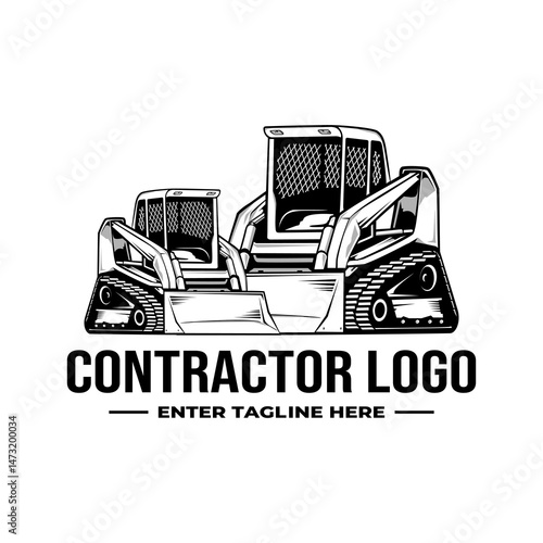skid steer vector logo design,skid steer car logo,skid steer vector,skid steer heavy equipment vehicle,scoop,transport,business,industrial,digger,loader,design,logo,construction,bulldozer,machiner
