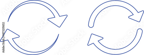 Refresh vector icon set , restart or reload vector symbol.