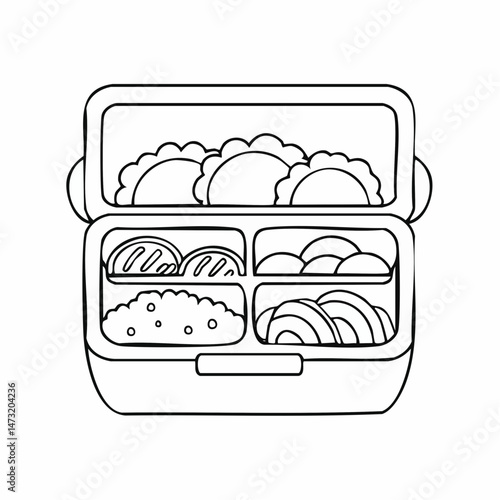 お弁当の和風ベクターアイコン