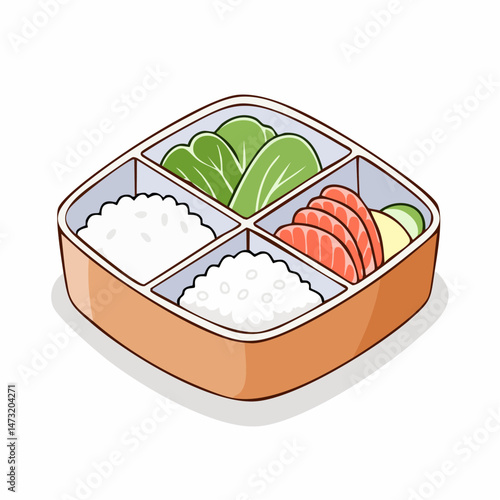 お弁当の和風ベクターアイコン