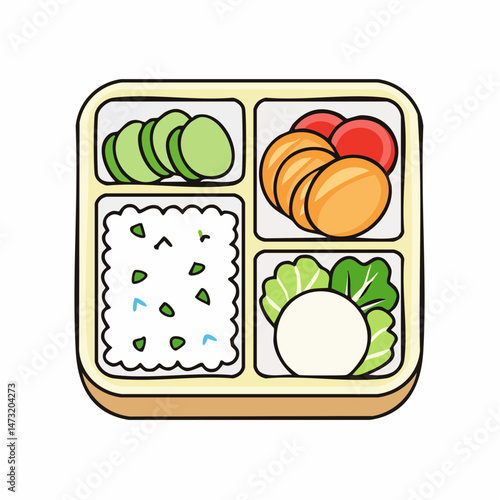 お弁当の和風ベクターアイコン