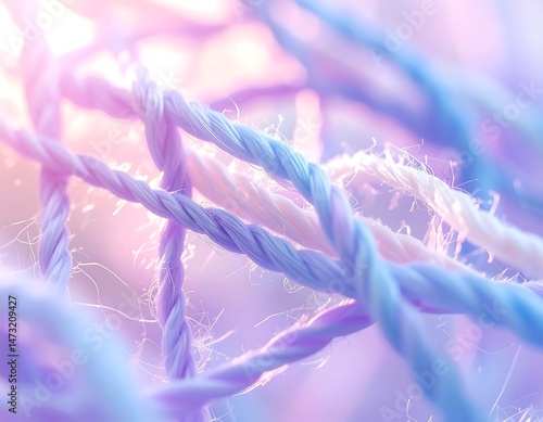 A surreal lattice of glowing threads, pastel infrared tones