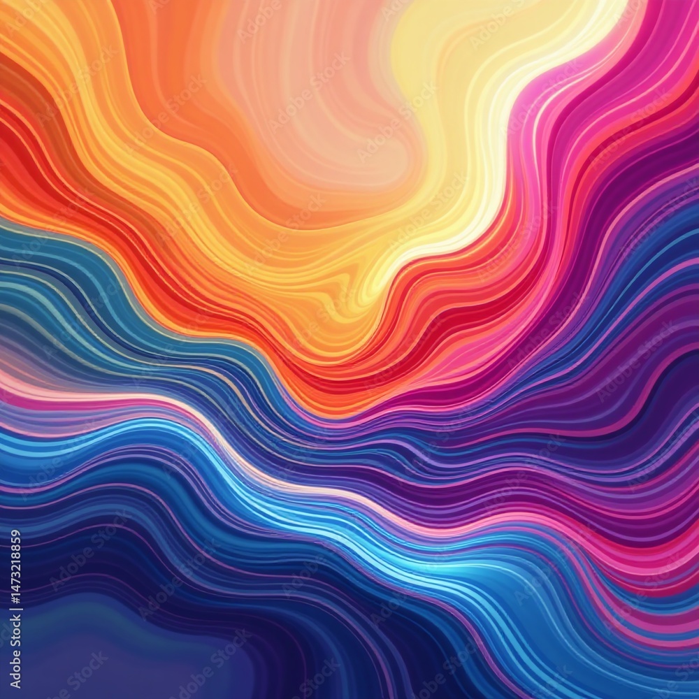 Fototapeta premium Abstract colorful background with vibrant swirls, dynamic movement, smooth gradient flow
