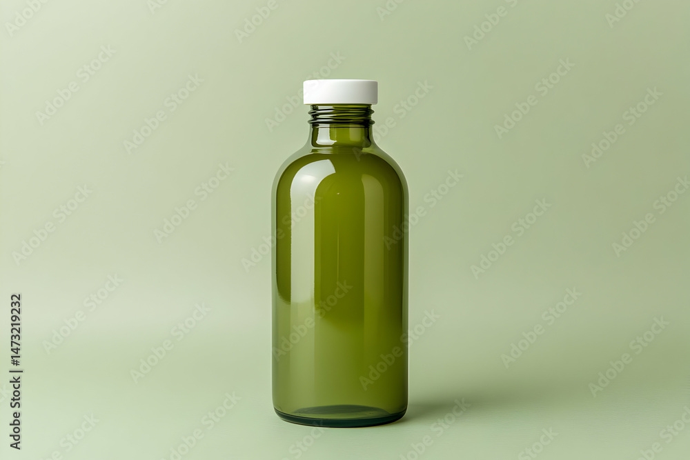 Empty green glass bottle Empty green glass bottle