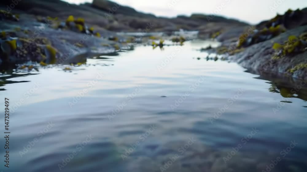 Intricate Tidal Pools on Rocky Coastline Intricate Tidal Pools on Rocky Coastline