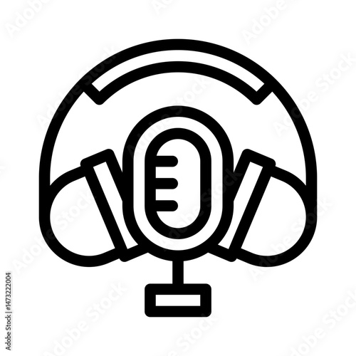 headphones line icon