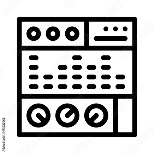 sound mixer line icon