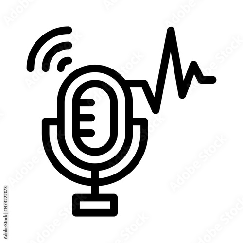 sound wave line icon