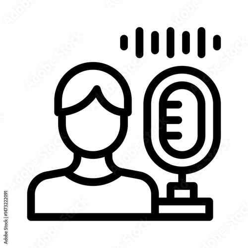 voice actor line icon