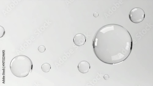 transparent sphere, minimalist, floating, Transparent bubbles animated overlay, transparent 4K video, alpha channel, clear bubbles, 