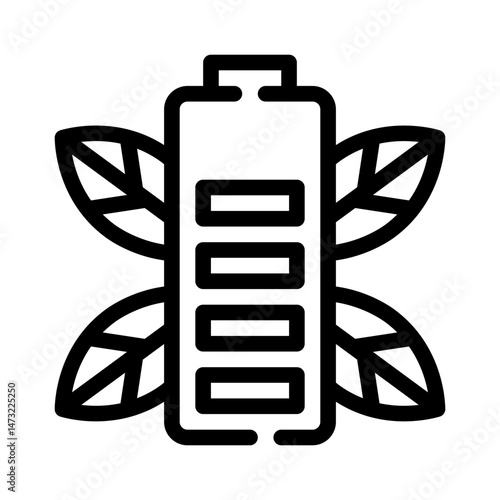 eco battery line icon