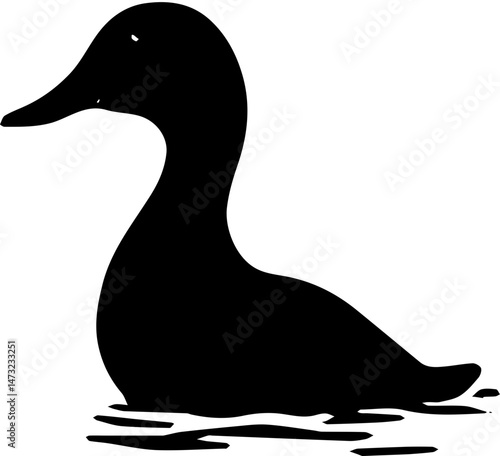 duck on white background