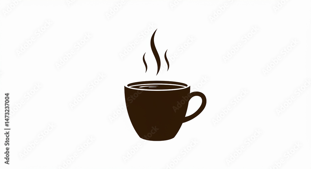 Obraz premium Elegant Coffee Silhouette Background