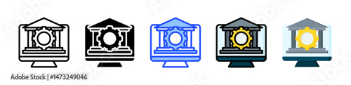 E Government Icon Collection With Multiple Styles