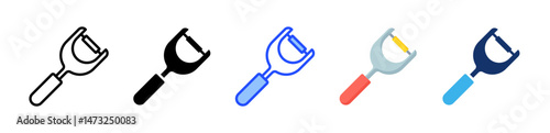Peeler Icon Collection With Multiple Styles